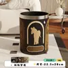 Cubo de Basura de Cuero con Alto Valor Estético, Lujo Ligero Estilo Americano, Gama Alta, para Uso Doméstico en Sala de Estar, Dormitorio, Baño, Inodoro, Tamaño Grande, Gran Capacidad