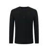 Camada de Base Térmica com Zíper Parcial Fitness Secagem Rápida Camisa Esportiva Personalizada Transfronteiriça Camiseta Masculina de Manga Longa com Toque de Luxo