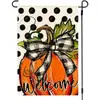 Bandera de Jardín de Otoño de Acción de Gracias de Amazon Calabaza Lino Decoración de Doble Cara Banner de Bandera para Patio Exterior Jardín