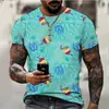 Camiseta de Pareja Impresa en 3D de Bob Esponja de Dibujos Animados para Hombres y Mujeres, Linda de Manga Corta Mr. Krabs 2026 Comercio Exterior Transfronterizo