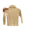 Suéter de orejas de niña para otoño e invierno, suéter de punto de cuello alto medio para niña, camisa de base cerosa suave para niña