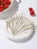 Brochetas de Fruta, Brochetas de Tijera, Tenedores de Fruta, Brochetas de Espino Confitado, Decoración de Sándwiches, Brochetas Pequeñas de Bambú, Palillos, Brochetas Desechables