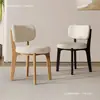 Silla moderna minimalista nórdica para el hogar de madera maciza, silla de diseñador italiano de lujo ligero con respaldo, silla de comedor para apartamentos pequeños