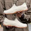 Zapatos impermeables Khachi de moda para hombre, zapatos de lluvia antideslizantes de caña baja para hombre, zapatos de agua de un solo paso, zapatos de goma para vadeo al aire libre para hombre.