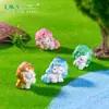 Figura de unicornio arcoíris linda, adorable miniatura, accesorio de decoración DIY para paisajismo de jardines, paisaje en miniatura, adorno pequeño para coche