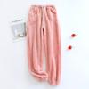 Pantalones de Pijama de Franela de Otoño e Invierno para Mujer Super Gruesos Holgados Cálidos Acolchados Pantalones Casuales de Forro Polar Coral Gruesos Cálidos