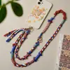 Cordón para Teléfono Móvil Estilo Tíbet Original Tejido a Mano para Colgar en el Cuello Cadena para Teléfono Móvil Estilo Étnico Larga Estilo Nacional Tendencia Cuerda para Teléfono Móvil