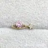 Brincos Pingente ASTMF-13 Liga de Titânio Planeta Dourado Órbita G23 Titânio Rosca Interna Zircônia Cabeça para Piercing Labial
