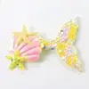Acessórios para Joias DIY Presilhas de Cabelo Acessórios de Cauda de Peixe com Glitter Acessórios de Cabelo para Crianças Decoração de Acessórios para Roupas Estrela de Cinco Pontas