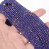 Cuentas redondas pequeñas de 2/3 mm, cristal natural, ágata, turquesa, para pulsera, collar DIY, venta al por mayor, cuentas sueltas, accesorios de joyería
