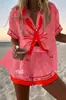Estampado Digital Personalizado Europeo y Americano Transfronterizo Nuevo Conjunto Casual de Dos Piezas para Mujer Pod