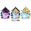 Adesivo de ilusão de gradiente 3D Dragon Ball Goku Vegeta Adesivo de Dragon Ball Adesivo de carro Saiyan