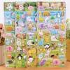 Pájaros, Loros, Búhos, Pájaros y Animales, Pegatinas de Burbujas, Pegatinas Estéreo 3D Impermeables, Juguetes de Educación Temprana para Niños y Niñas