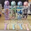 Nuevo Vaso de Agua de Viaje de Dibujos Animados Labubu Stitch con Correa Portátil, Vaso de Plástico Transparente Impreso, Lindo
