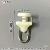Ponteiras de varão de cortina, rodinhas pequenas, rodinhas de trilho guia, rodinhas esféricas para trilho quadrado, rodinhas de gancho, acessórios para janelas, roldanas de trilho