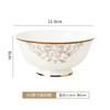 Vajilla y platos de porcelana china de hueso con relieve oscuro estilo chino para el hogar, vajilla de cerámica, plato, vajilla y combinación de platos, combinación libre