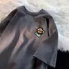 Camiseta Informal de Manga Corta para Hombre con Estampado de Dibujos Animados, Moderna y a la Moda, Estilo Nuevo de Verano, Holgada y Cómoda, Sencilla