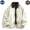 Chaqueta de solapa de dos piezas falsa de alta calidad marca Nasa para hombre, nueva de otoño 2025, talla grande, casual, de marca moderna
