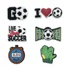 Serie de Fútbol Transfronteriza Charms de Zapato de Goma Suave de PVC Accesorios para Zapatos Crocs, Accesorios de Zapato de Club de la Copa del Mundo