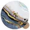Toalha de mesa redonda estilo ins mais vendida com uma sensação criativa, de alta qualidade e luxo leve, tecido decorativo com padrão de mármore