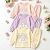 Conjunto de Roupa para Meninas Primavera e Outono 2026 Novo Fofo Pijama de Manga Longa com Calça Jogger para Crianças Pequenas, Conjunto de Duas Peças para Casa e Passeio
