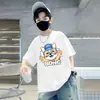 2026 Nueva Camiseta Casual Versátil Simple Elegante de Manga Corta de Algodón Puro para Niños, Top Holgado, Camisa de Marca Ins de Moda