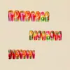 Pegatinas para Uñas Cuadradas de Longitud Media con Temática de Frutas Multicolor, Pegatinas para Uñas de Moda Europea y Americana, Uñas Portátiles Desmontables