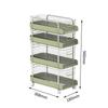 Cozinha Gap Armazenamento Rack Piso Multi-camada Ultra-estreito 18cm Carrinho Geladeira Gap Rack Parede 20cm Rack Side Storage Rack