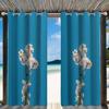 Cortinas Blackout Impresas Negras Modernas de Moda Personalizadas para Otoño, Carreras, Exteriores, Balcón, Disponible para Dropshipping