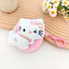 Bolsa Fofa Cachorro de Pelúcia Porta-Moedas Chaveiro Gatinho KT Pendurado Bolsa para Guardar Fones de Ouvido Mochila de Estudante Pequeno Pingente