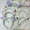 Serie de muñecos de peluche Sanrio de otoño e invierno, Cinnamomum Gui Dog Kulomi Melody Kitty Cat Pressage, cinturón de goma, accesorios para el cabello
