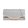 Bolsa de moda para teléfono móvil, almacenamiento de cosméticos, bolsa de banquete, temperamento, bolsa de noche, portátil, color sólido, clutch de alta gama al por mayor