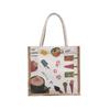 Bolso de lino de fábrica nuevo moda simple versátil moda arte graffiti bolsa de compras bolsa para lonchera bolso de mujer