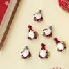 Decorações de Natal 6 peças/caixa enfeites em miniatura de Papai Noel de resina enfeites de festa para mesa jardim vasos