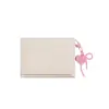 Pingente Coração de Amor com Laço Rosa ~ Moda Estilo Coreano Nicho Feminina Carteira Tríplice Multifuncional Grande Capacidade Em Estoque