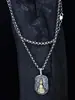 Nuevo Colgante Vintage Personalizado de Plata de Ley 925 con Cobre Incrustado Joyería de Tíbet Moda Colgante Lateral Torre Pequeña Nube Trasera Accesorios
