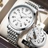 Reloj mecánico falso completamente automático para hombre, reloj para hombre, correa de acero hueca para hombre, calendario, impermeable, nuevo, temblor rápido, primera generación, pelo