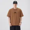 Ropa para Hombre Fengshe / Nueva Camiseta de Manga Corta de Verano 2026 para Hombre con Estampado de Letras y Artesanía de Silicona 3D de Alta Resistencia