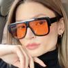 Gafas de sol de moda con montura cuadrada europea y americana, adelgazantes para la cara, para lluvia, protección solar para exteriores, gafas de sol del mismo estilo
