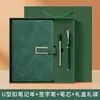 Caderno tamanho A5 com toque de couro e fecho em U, caderno executivo com logotipo personalizado, caderno de couro macio, caderno estudantil