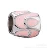 Pintura rosa aceite flor cuentas aleación de plata Margarita orquídea cuentas sueltas pulsera femenina accesorios cuentas de helado café