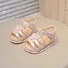 Sandalias de Princesa de Moda para Niñas Estilo Verano 2026 Sandalias Transpirables de Punta Cerrada Estilo Versátil Infantil Zapatos de Cristal Zapatos de Playa