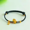 Pulseira Atrai-Dinheiro Novo Estilo, Feita à Mão, Versátil para o Ano de Nascimento, Sensação de Luxo, Fio Vermelho para Riqueza Imediata, Pulseira da Sorte