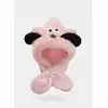 Chapéu infantil de inverno com forro de fleece, espessado e à prova de vento, chapéu de bebê para outono e inverno, cachecol e chapéu unissex em um, chapéu divertido de pelúcia