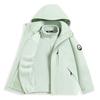 Luotuo Mismo Estilo Tres en Uno para Mujer Cortavientos e Impermeable Otoño e Invierno Exterior Casual Versátil Chaqueta Desmontable Moderna