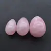 Enfeite de Mão de Cristal Rosa, Ovo Vulva em Formato de Ovo, Ovo de Massagem, Artesanato de Cristal Natural