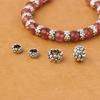 S925 Prata Yintai Retrô Guirlanda Contas Separadoras Acessórios de Pulseira de Cristal Material DIY Artesanal Acessórios de Joalheria Corda Trançada