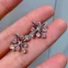 Pendientes de lujo de alta gama con diseño de nicho francés, superbrillantes, con borlas de perlas largas y clip para las orejas.