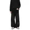 Calça Casual Lavada Estilo Retro Americano da Moda para Homens e Mulheres, Calça de Moletom Reta com Caimento Solto Popular