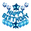 Set de Globos de Letras y Estrellas de Cumpleaños de 16 Pulgadas, Decoración para Fiesta de Cumpleaños, Arreglo de Globos